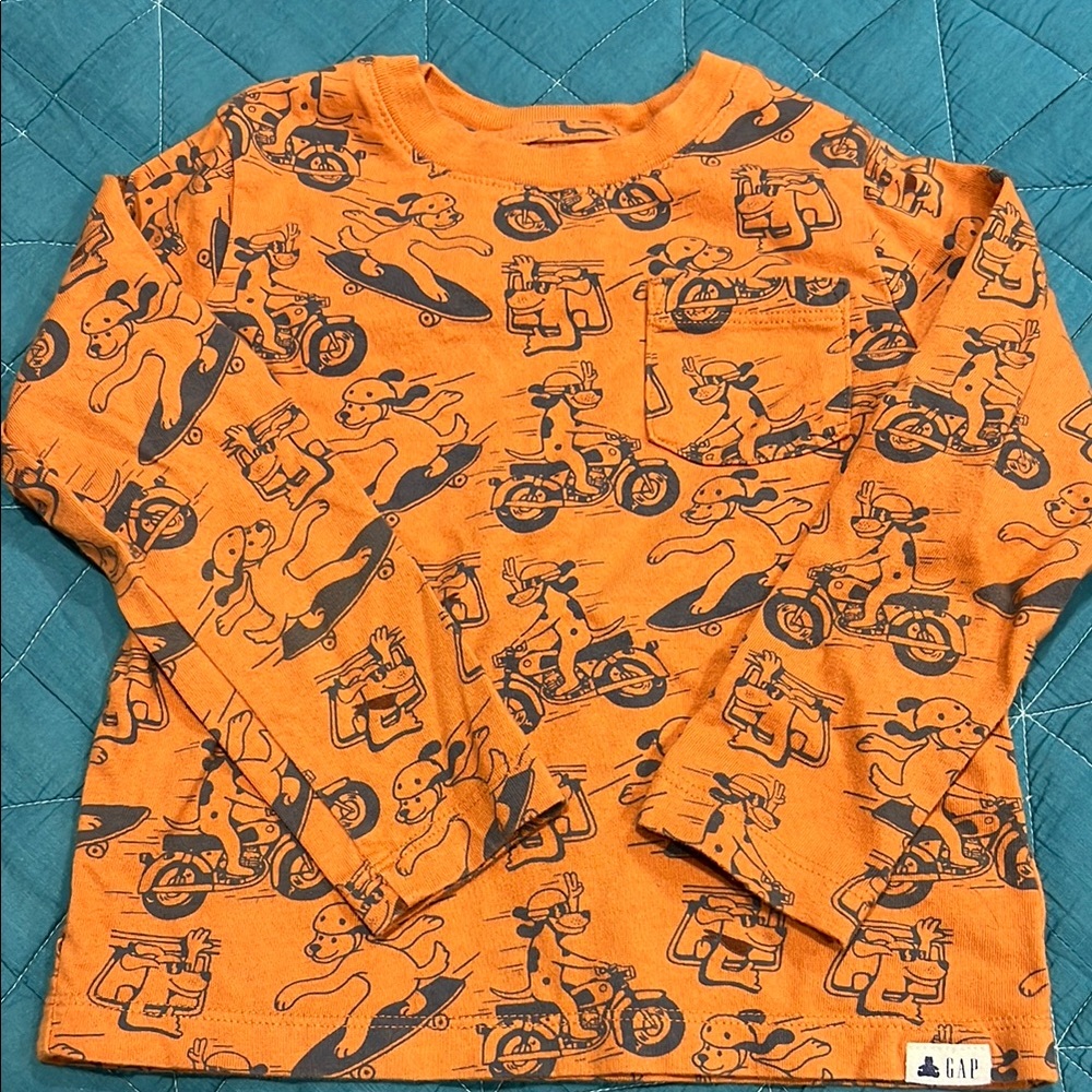 3 Gap Boys Long Sleeve t shirts Size 4T - Picture 4 of 7